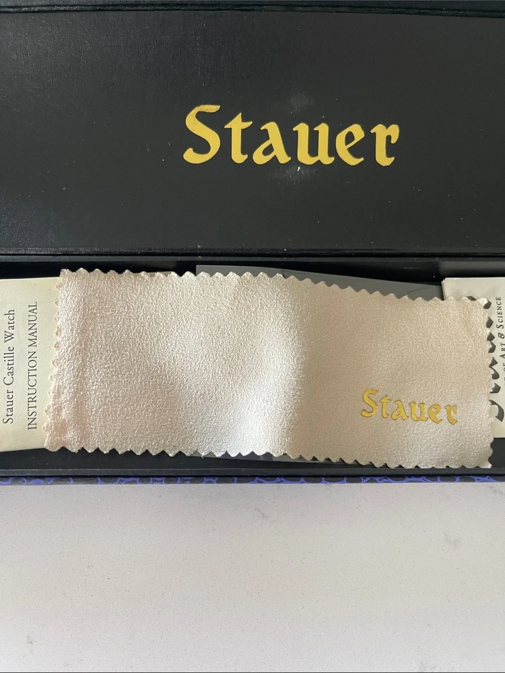 Stauer Castille Gold Foil Swarovski Crystals  Watch Men Leather Band